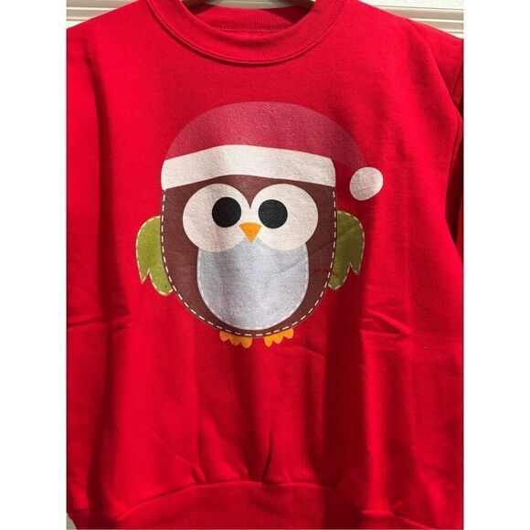 Owl Christmas Sweatshirt size Children's Small - Picture 2 of 2